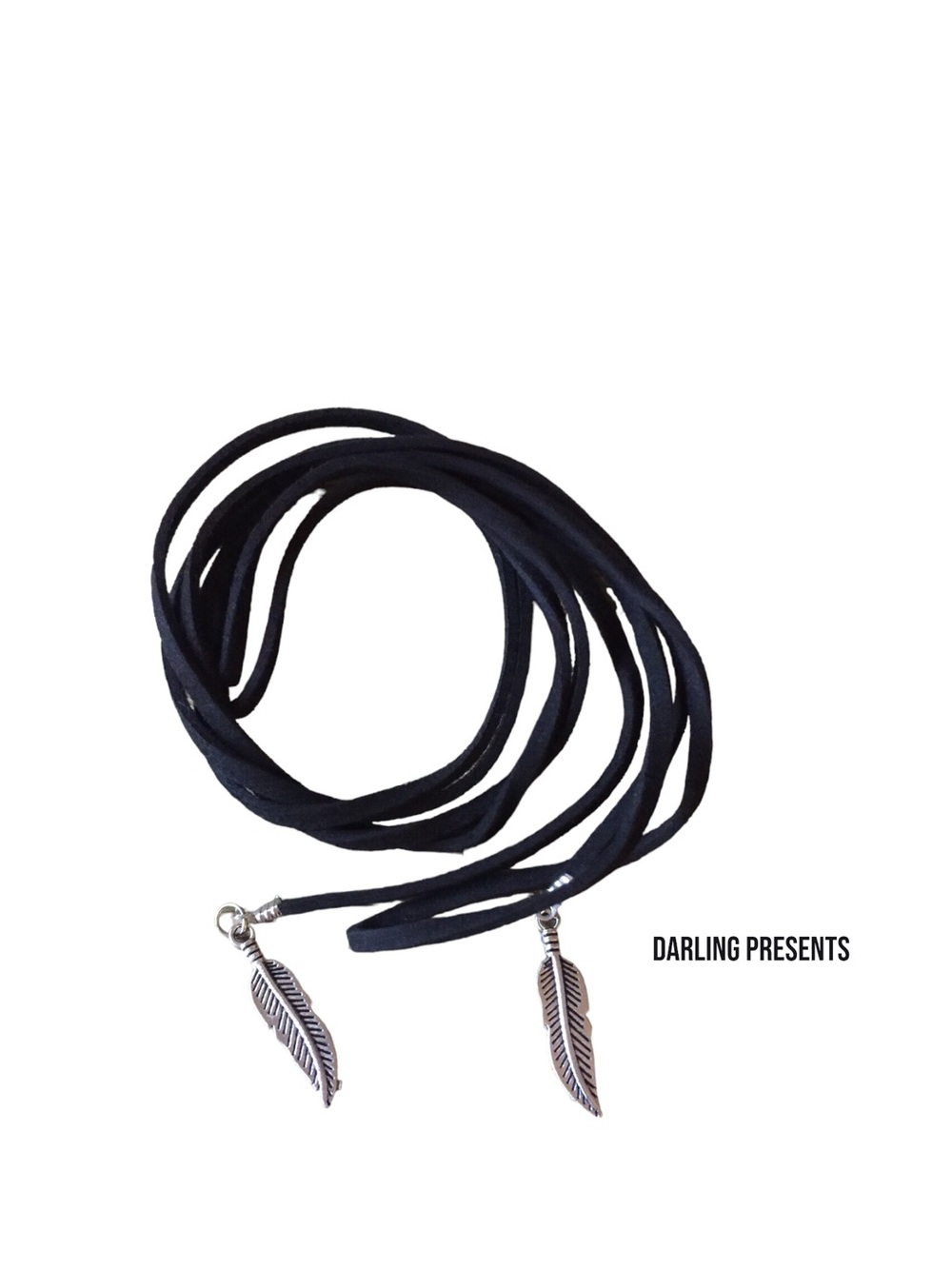Silver Leaf Wrap Around Choker Necklace Women Color Black & Silver